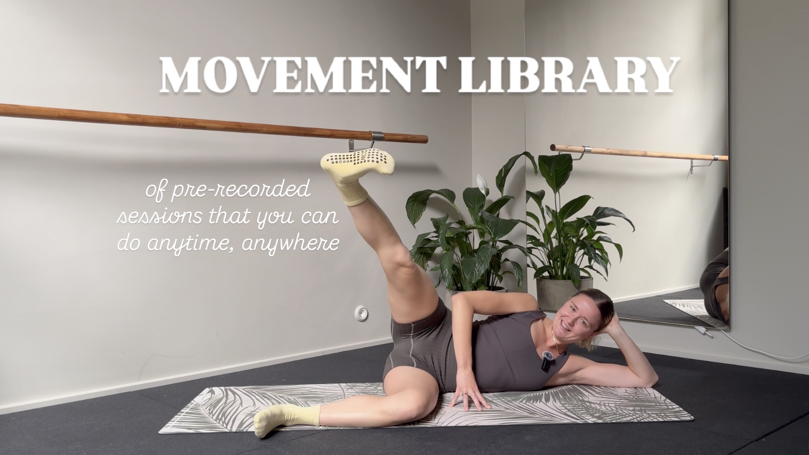 Movement library — a pre-recorded session filmed in the studio